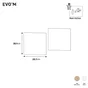 porte battante evo'm riga h.38,4 x l.30 cm effet chene lot de 2 spaceo