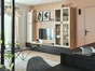 Porte battante SPACEO Evo'm Murano vitrée cadre effet chêne H.102,4 X L.40
