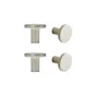 Lot de 2 boutons de meuble INSPIRE pour meubles Evo'm Ben blanc métal