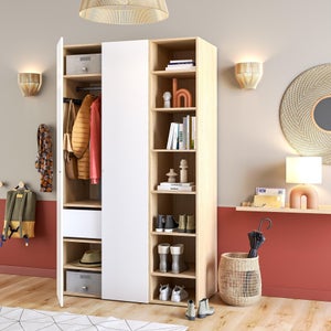 Lot de 2 boutons de meuble INSPIRE pour meubles Evo'm Ben blanc métal