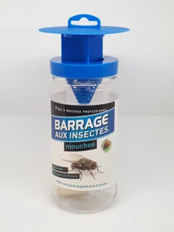 Piège anti-guêpes et frelons à poser et réutilisable, BARRAGE AUX INSECTES, bleu