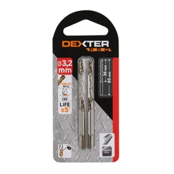 Lot de 2 forêts métal, diam. 3,2x65 mm DEXTER PRO