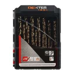 Coffret de 19 forêts métal, diam. 1 à 10 mm DEXTER PRO