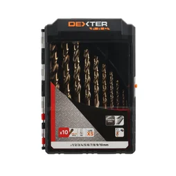 Coffret de 10 forêts métal, diam. 1 à 10 mm DEXTER PRO
