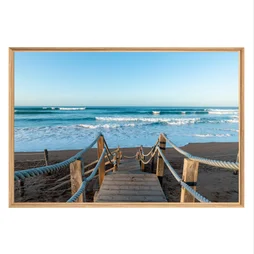 Image encadrée Pont sur la plage, CEANOTHE 65 x 97 cm