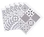 Lot de 6 crédences adhèsives oriental til, gris, 30.5 cm x 30.5 cm