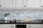 Lot de 6 crédences adhèsives marble, gris, 30.5 cm x 30.5 cm