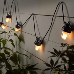 Guirlande extérieur Module LED 10 ampoules lumière chaude Breezy, 5 mètres, prolongeable, INSPIRE