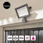 Pojecteur led YONKERS détection 50W 6750 lumens gris anthracite Inspire