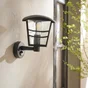 Applique extérieur Palama, montante à détection, E27, noir, INSPIRE