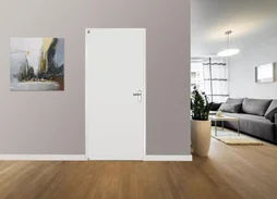 Bloc porte rénov' blanc prêt à peindre 83cm, réversible