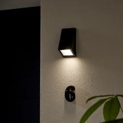 Applique GU10, INSPIRE Balboa, aluminium/verre, noir
