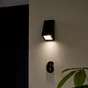 Applique GU10, INSPIRE Balboa, aluminium/verre, noir