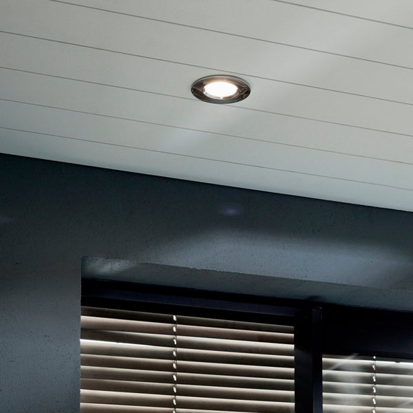 Spot encastre toit exterieur roski led d8,5 600lm chrome ip65 inspire