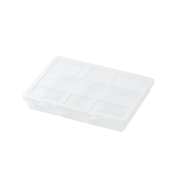 Organiseur plastique transparent, taille S, l.20 x H.3.5 x P.16 cm