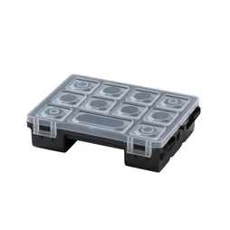 Organiseur polypropylène noir transparent, taille S DEXTER, l.19.2 x H.5 x P.14.3 cm