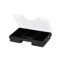 Organiseur polypropylène noir transparent, taille M DEXTER, l.28.4 x H.5 x P.19.2 cm