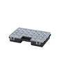 Organiseur polypropylène noir transparent, taille M DEXTER, l.28.4 x H.5 x P.19.2 cm