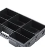 Organiseur polypropylène noir transparent, taille M DEXTER, l.28.4 x H.5 x P.19.2 cm
