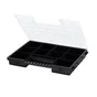 Organiseur polypropylène noir transparent, taille L DEXTER, l.38.5 x H.5 x P.28.3 cm