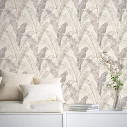 Papier peint vinyle Capri tropical beige