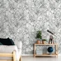 Papier peint vinyle Aliare noir et blanc