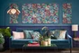 Papier peint intisse paradise flowers multicolore