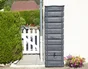 Récupérateur d'eau aérien mural, BELLI Wood, 300 litres, imitation bois anthracite