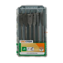 Lot de 6 forets à bois, DEXTER, diam. 12 à 22 mm