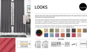 Rideau Looks, gris L.140 x H.280 cm