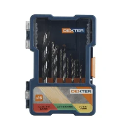 Coffret de 16 forêts bois/métal/béton DEXTER