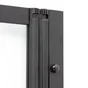 Pare-baignoire pivotant pliant transparent noir, H.140 x l.110 cm Exalt