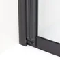 Pare-baignoire pivotant pliant transparent noir, H.140 x l.110 cm Exalt