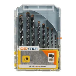 Coffret de 8 forêts béton, diam. 3 à 10 mm DEXTER