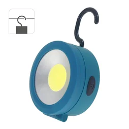 Lampe piles aimantée avec crochet ronde 250 lm 22 mètres bleu LEXMAN