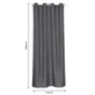 Rideau Looks gris fonce l. 140 x H. 280 cm