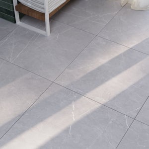 Carrelage sol intérieur effet marbre gris Kanali l.59.5 x L.59.5 cm ARTENS