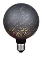 Ampoule led deco meteores, globe 125mm, E27, 470Lm, 1800K blanc très chaud, noir/or, XXCELL