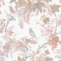 Papier peint Oiseau romantique rose
