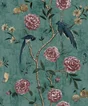 Papier peint intissé Chinoiserie vert