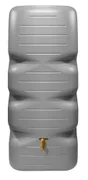 Récupérateur d'eau aérien GARANTIA rectangulaire mural gris béton, 1000 l