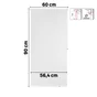 Store enrouleur tamisant Jive blanc, l.60 x H.90 cm, INSPIRE