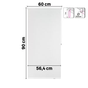 Store enrouleur tamisant Jive blanc, l.60 x H.90 cm, INSPIRE
