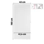 Store enrouleur tamisant Jive blanc, l.45 x H.190 cm, INSPIRE