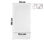 Store enrouleur tamisant Jive blanc, l.55 x H.190 cm, INSPIRE