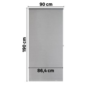 Store enrouleur tamisant Jive gris, l.90 x H.190 cm, INSPIRE