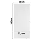 Store enrouleur tamisant Jive blanc, l.75 x H.190 cm, INSPIRE