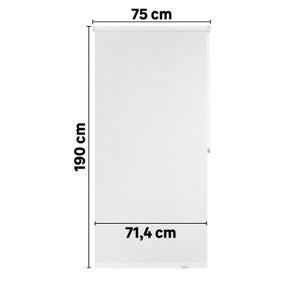 Store enrouleur tamisant Jive blanc, l.75 x H.190 cm, INSPIRE