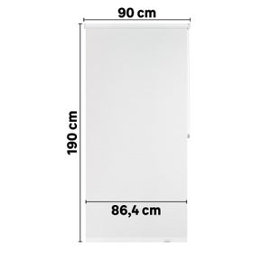 Store enrouleur tamisant Jive blanc, l.90 x H.190 cm, INSPIRE