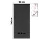 Store enrouleur occultant Mambo gris foncé, l.90 x H.190 cm, INSPIRE
